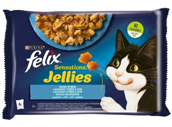 Felix Sensations ryba saszetki 4x85g - rybne kawałki w soczystej galaretce