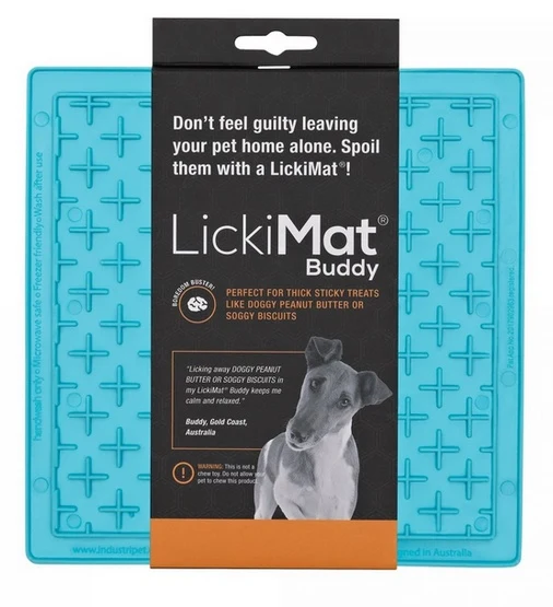 LickiMat Buddy krzyżyk miękki turkusowy - labiryntowe kieszenie do wolnego lizania