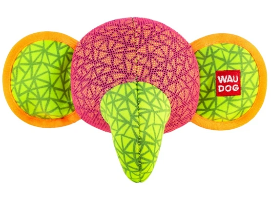 Collar WauDog Fun Słoń 20x14 cm różowy - pluszak z piszczałką i szeleszczącymi elementami