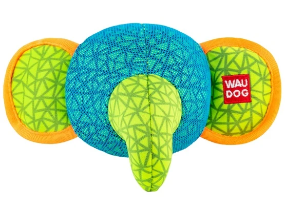 Collar WauDog Fun słoń 20x14 cm niebieski - piszczałka i szeleszczące elementy