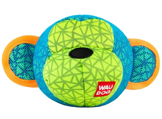Collar WAUDOG Fun Małpa 16x10cm niebieska - piszczałka i szeleszczące elementy