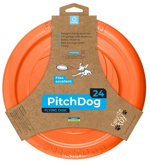 Collar PitchDog24 latający dysk 24 cm - dobrze widoczny i bezpieczny dla pyska