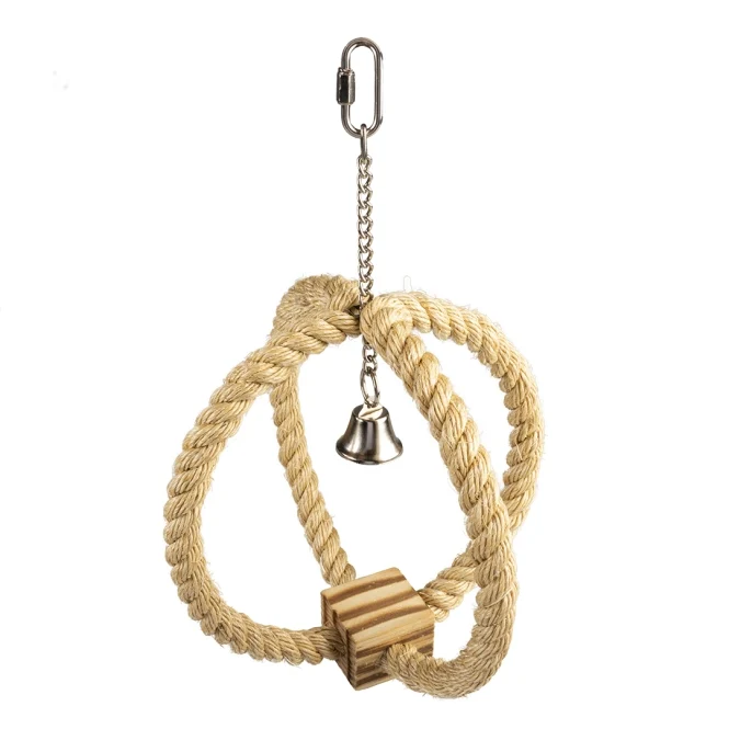Duvoplus Vogelspielzeug Ringschaukel mit Glocke