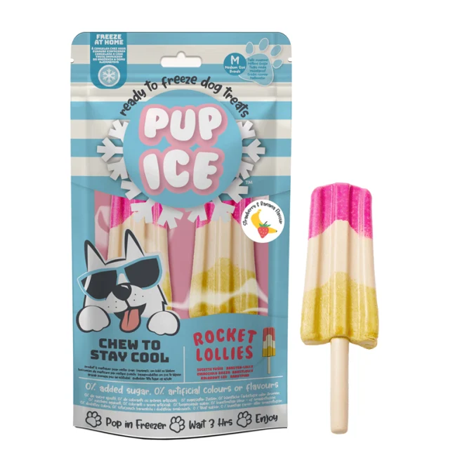 Pup Ice Rocket Lollies Banana Chocolate M