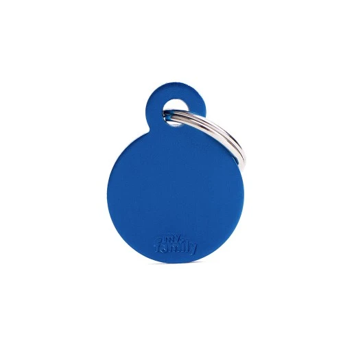 My Family Basic Aluminum Round ID Tag - BLUE/BIG