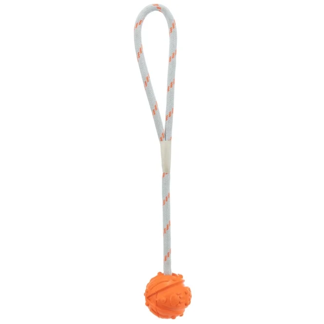 Trixie Naturgummiball am Band, schwimmend