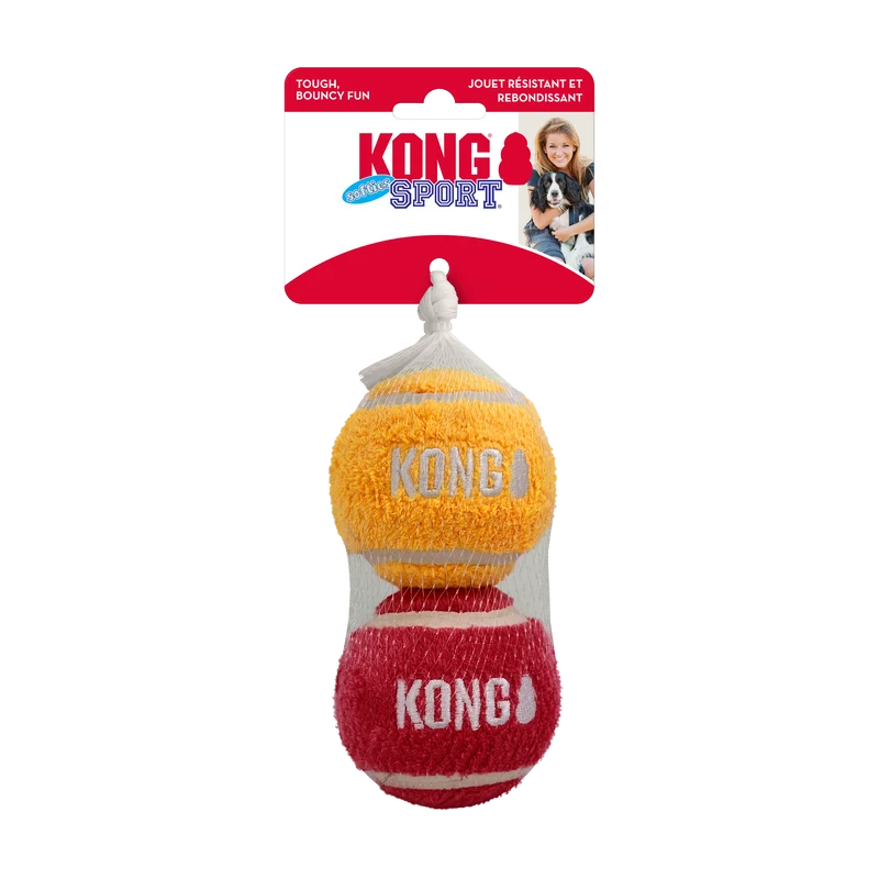 KONG Sport Softies Balls 2-pk Assorted - Feb