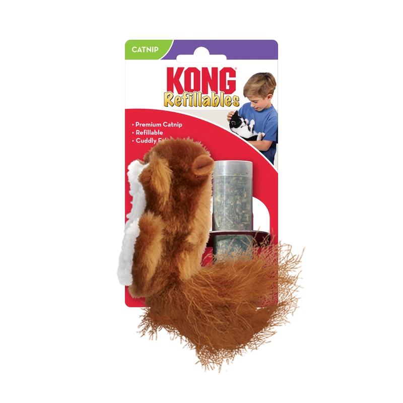 KONG Cat Refillable Catnip Squirrel