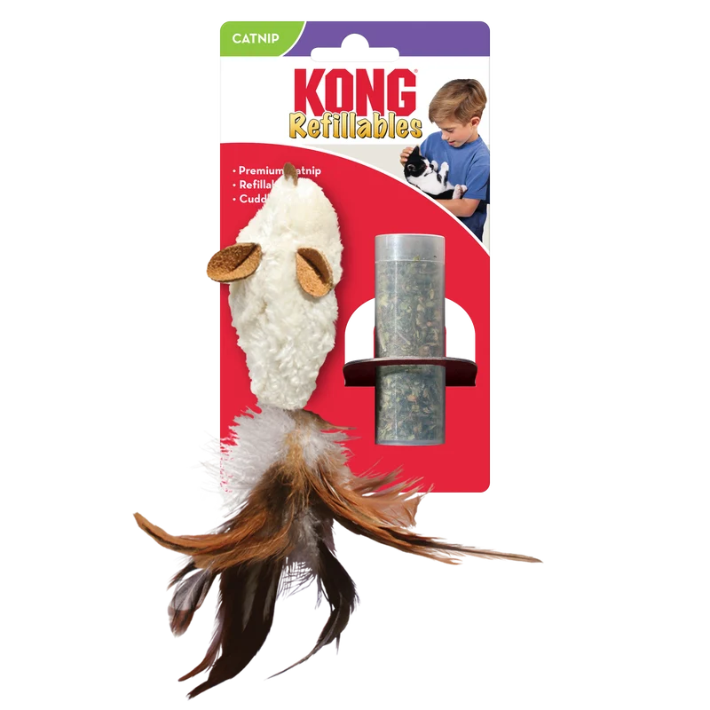 KONG Cat Refillable Catnip Feather Mouse