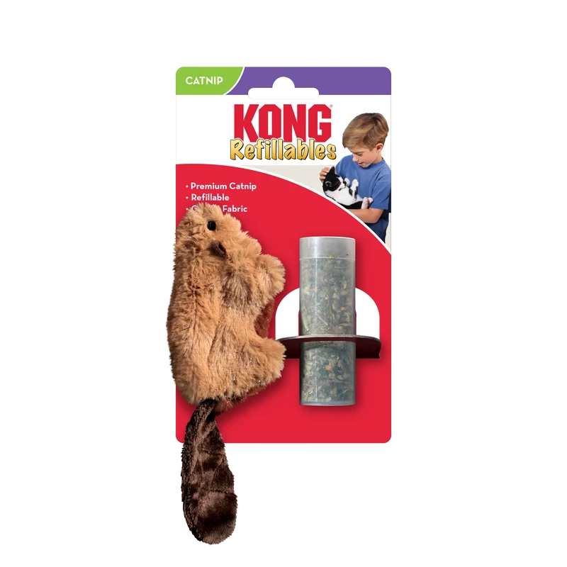 KONG Cat Refillable Catnip Beaver