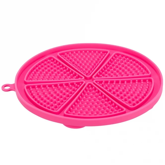 Trixie Lick'n'Snack Schleckmatte rund mit Saugnäpfen – Silikon, Ø 18 cm