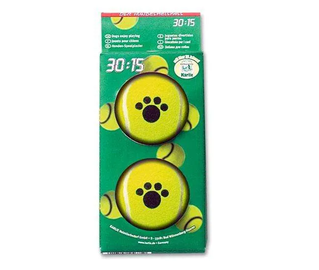 Karlie Tennisbälle 30:15 – 2er-Set für Hunde, Ø ca. 6 cm