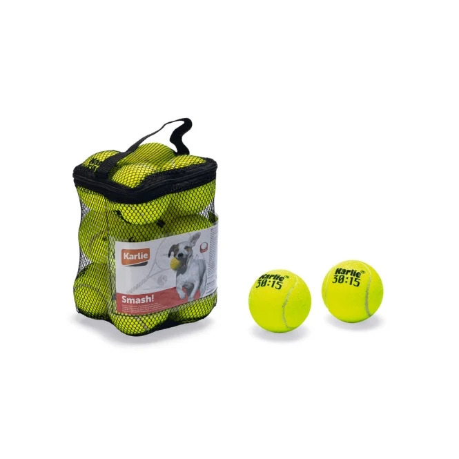 Karlie Tennisball 12er-Set für Hunde – Ø 6 cm