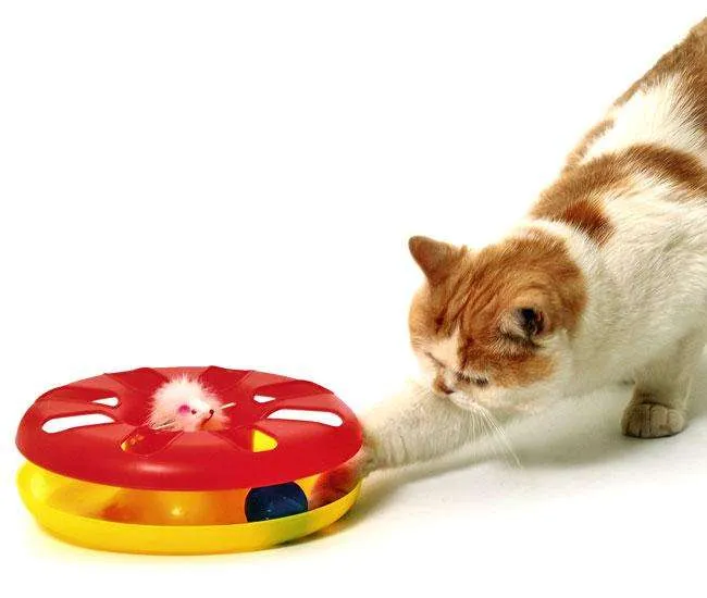 Karlie Kitty Round About - Spielrad mit Ball und Fellmaus, 24 cm