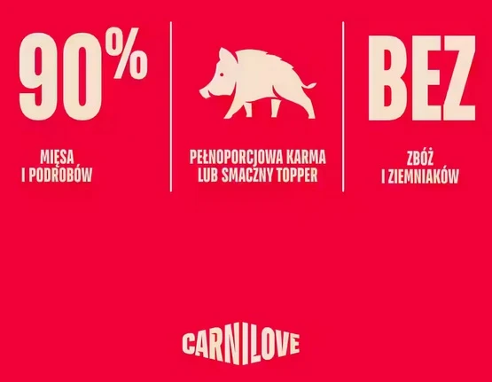 Carnilove Cat Wild Boar - dzik w sosie saszetka 85g