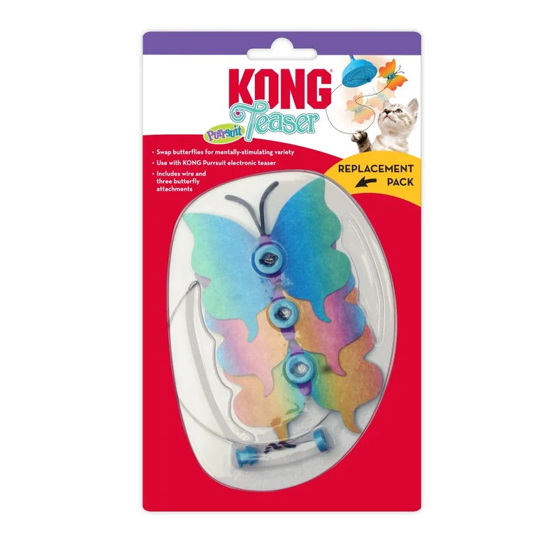 KONG Teaser Purrsuit Butterfly Replacement Pack Aug