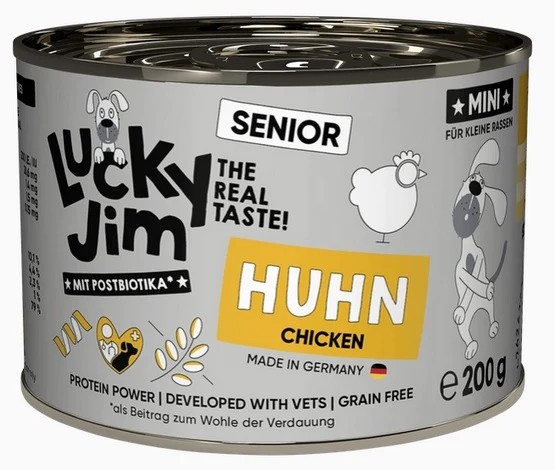 Lucky jim classic mini senior - delikatny kurczak dla starszych małych psów - 200 g