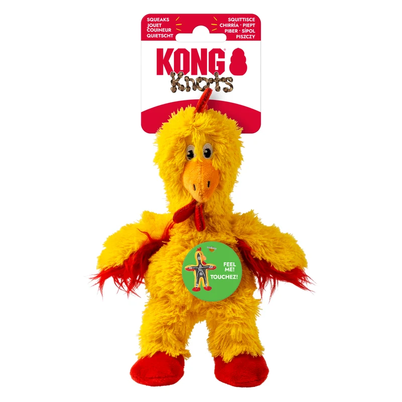 KONG Knots Kip – Pluche Piepspeeltje met Touwskelet
