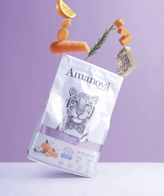 Amanova Cat Sterilised Fish Delicacy - biała ryba 4kg