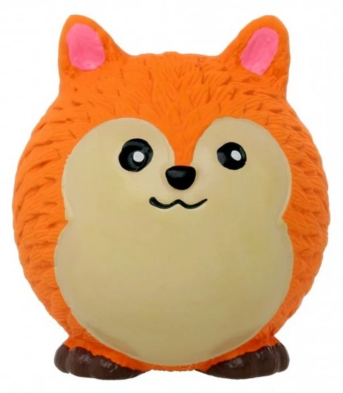 Toby's choice fox ball - lateksowa piłeczka z piszczałką w kształcie liska - 8,5 cm