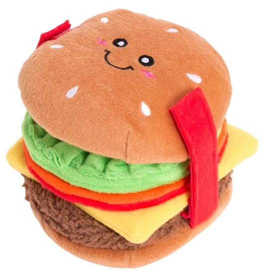 ZippyPaws Snufflerz Cheeseburger - pluszowa zabawka węchowa bez piszczałki