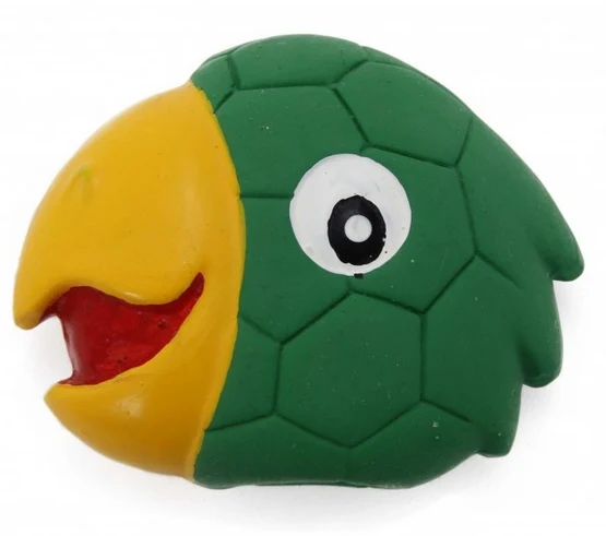 BUBA Pet papuga lateksowa 8 cm - piszcząca zabawka dla małych psów