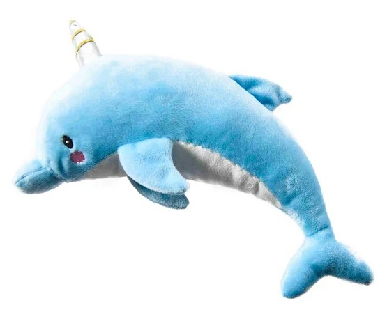 bUBA Pet delfin pluszowy ultrasoniczny - cicha piszczałka dla psa