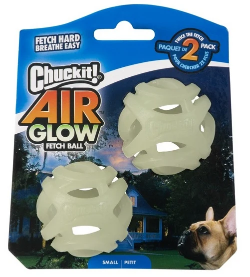 Chuckit! Max Glow Air Fetch Ball Small 2pak - świecąca piłka z lepszym przepływem powietrza