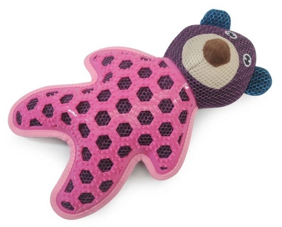 Camon Dog Toy pluszowy miś z TPR - miękki plusz i elastyczny gryzak w jednym