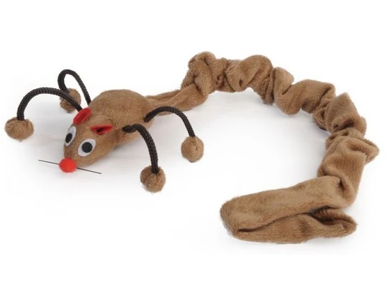 Camon Cat Toy poliestrowa mysz - kocimiętka i długi sznur 50 cm