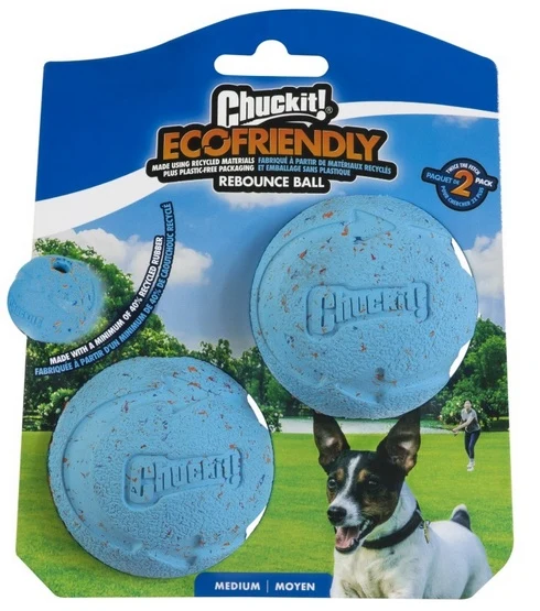 Chuckit! rebounce ball - piłki z recyklingowanej gumy do wyrzutni - medium 2 pak
