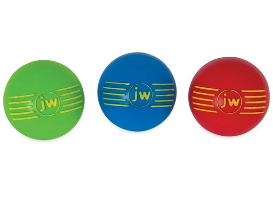 JW pet isqueak ball medium - gumowa piłka z piszczałką i waniliowym aromatem - 7,5 cm