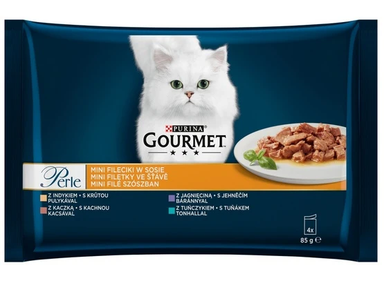 Gourmet Perle mix - cztery smaki w soczystym sosie 4x85 g