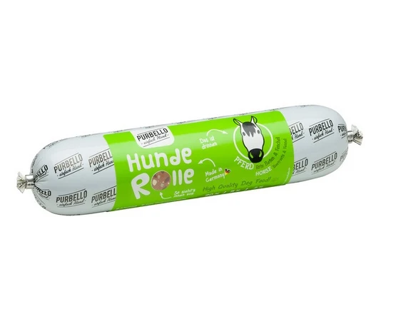 Purbello Dog kiełbaska treningowa monobiałkowa z koniny 400 g - wygodne krojenie w kostki