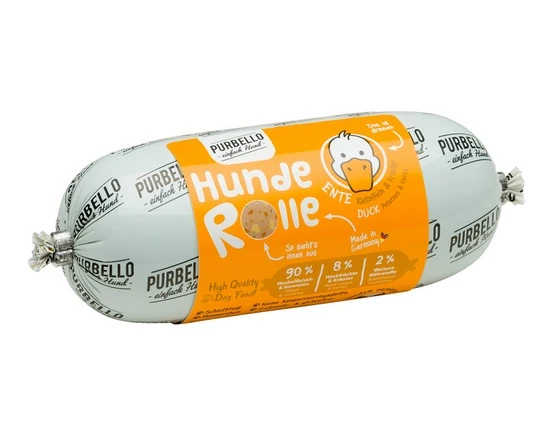 Purbello Dog kiełbaska treningowa monobiałkowa kaczka 200g - jędrna i łatwa do krojenia