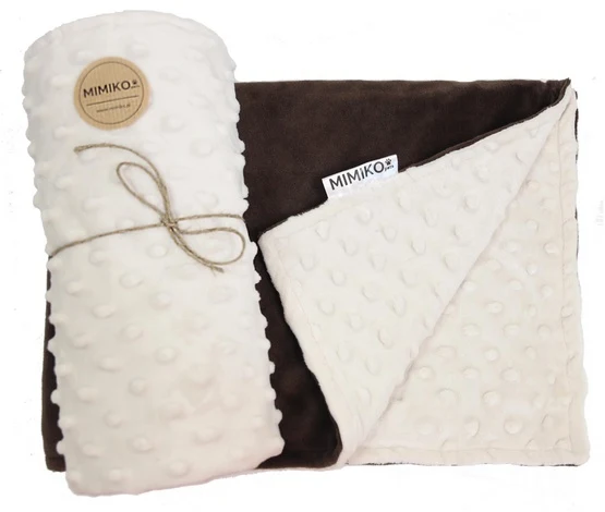 MIMIKO Pets kocyk Minky-Dot 100x75 cm - dwustronna miękkość na chłodniejsze dni