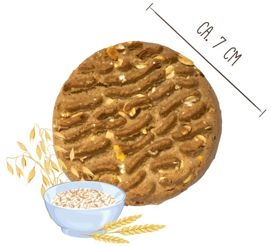 Sammy's muesli taler ciasteczka 1 kg - twarde, chrupiące 5 ziaren bez dodatku cukru