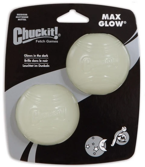 Chuckit! Max Glow ball medium 2pak - świeci w ciemności
