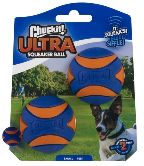 Chuckit! Ultra Squeaker Ball small 2pak - wytrzymała piłka z piszczałką