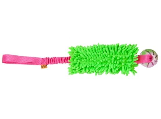 Dingo szarpak mop bungee z piłką zielony - amortyzowana rączka