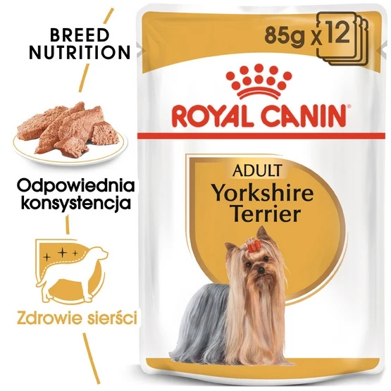 Royal Canin Yorkshire Terrier Adult - karma mokra pasztet dla psów, saszetka 85 g