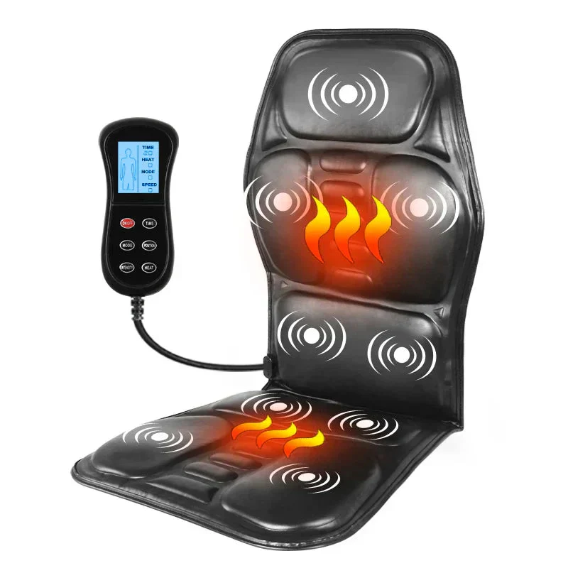Uppvärmd elektrisk ryggmassagekudde - Djup avlastning för rygg, nacke och axlar