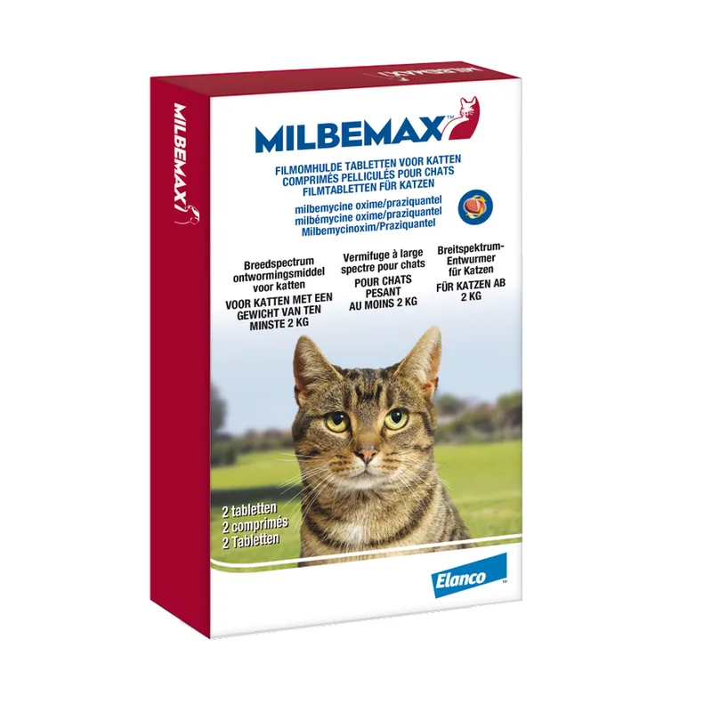 Milbemax Tabletter Avmaskning för Katt 2-8 kg, 2 st
