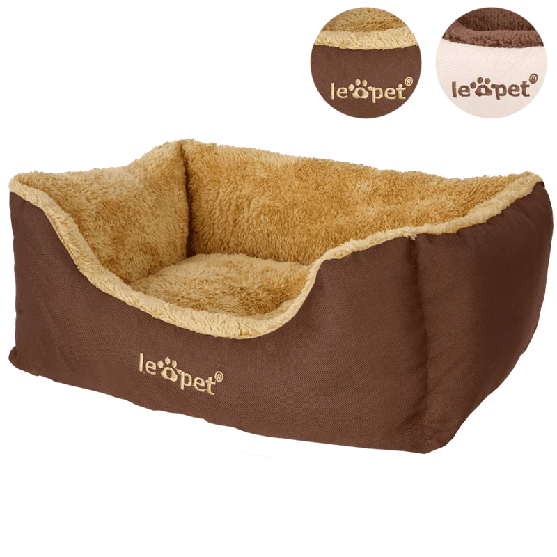 Leopet® HTBT03 Dog Bed DIFFERENT SIZES and COLOURS (Brown, S)