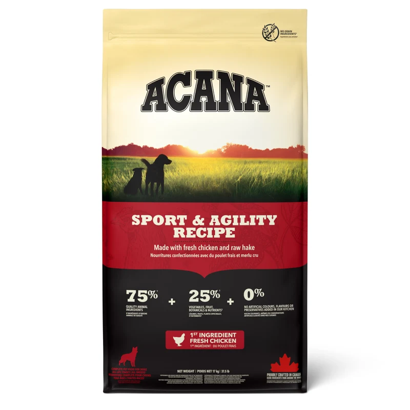 Expiry Date 09-Nov-26 Acana Sports & Agility Recipe Dry Dog Food - 17KG