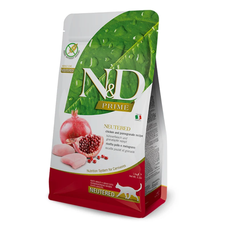 Farmina Neutered Chicken & Pomegranate Cat Dry Food - 5KG (Minorly Damaged)