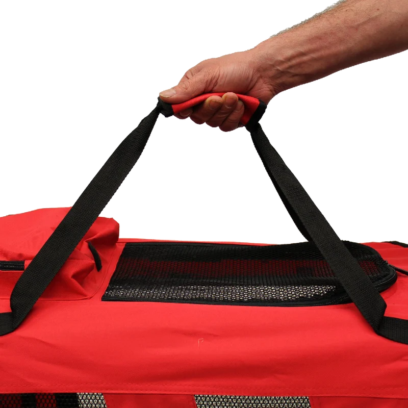 Mool Lightweight Fabric Pet Carrier Crate With Fleece Mat And Food Bag