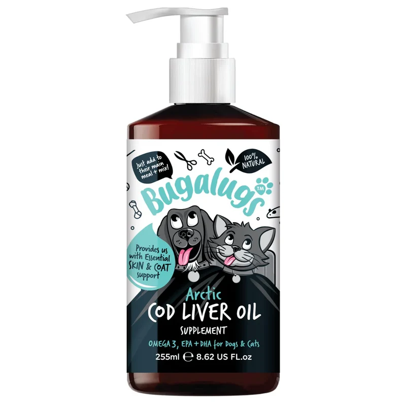 Bugalugs Arctic Cod Liver Oil Supplement For Dogs & Cats 255ml
