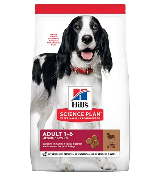 Expiry Date 31-Oct-26 Hill's Science Plan Medium Adult with Lamb & Rice - 14KG