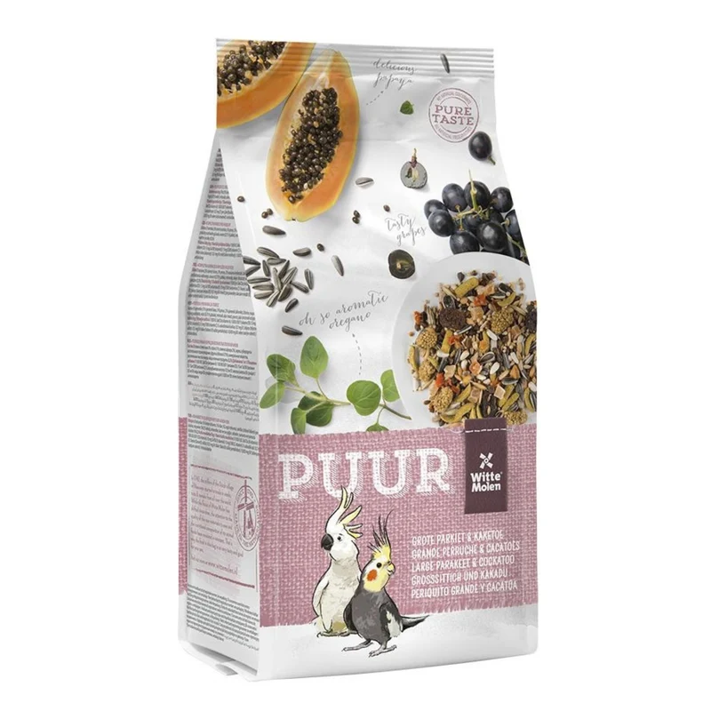 Witte Molen Puur Large Parakeets & Cockatoos Gourmet Seed Mix Bird Food 2KG
